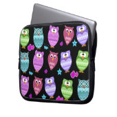 flippige Eulen Laptopschutzhülle (Vorderseite Links)