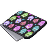 flippige Eulen Laptopschutzhülle (Vorne Knopf)
