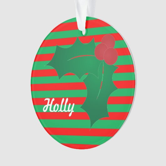 Flippige festliche Stechpalme Ornament (Vorderseite)