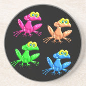 Flippige Frösche Sandstein Untersetzer (Vorne)