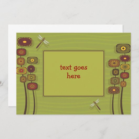 Flippige Garten-Einladung Einladung (Vorne/Hinten)