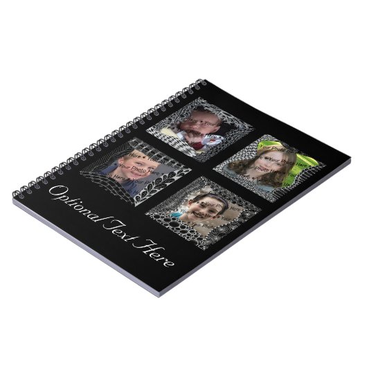 Flippige Gekritzel-Bilderrahmen-Collage Notizblock (Linke Seite)