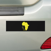 Flippige gelbe Afrika-Karte Autoaufkleber (Auf Auto)