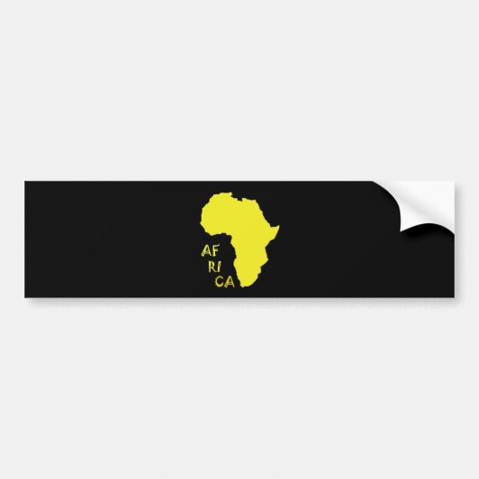 Flippige gelbe Afrika-Karte Autoaufkleber (Vorne)