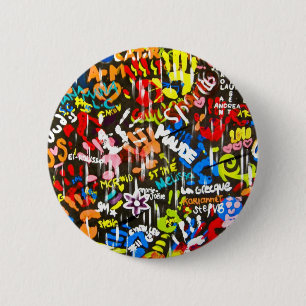 flippige Graffitis Button