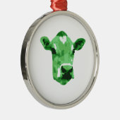 Flippige grüne Kuh Ornament Aus Metall (Rechts)