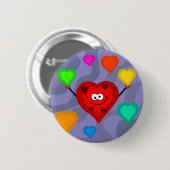 Flippige Herzen Button (Vorne & Hinten)