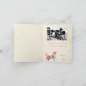 Flippige Hochzeits-danken das korallenrote Dankeskarte (Innenseite)