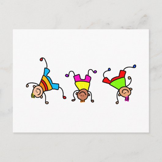 Flippige Kinder Postkarte (Vorderseite)