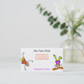 Flippige Kinder Visitenkarte (Stehend Vorderseite)