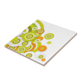 Flippige Kreise grün und Orange kundengebundene Fliese (Seite)