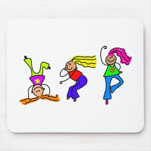 Flippige Mädchen Mousepad (Vorne)