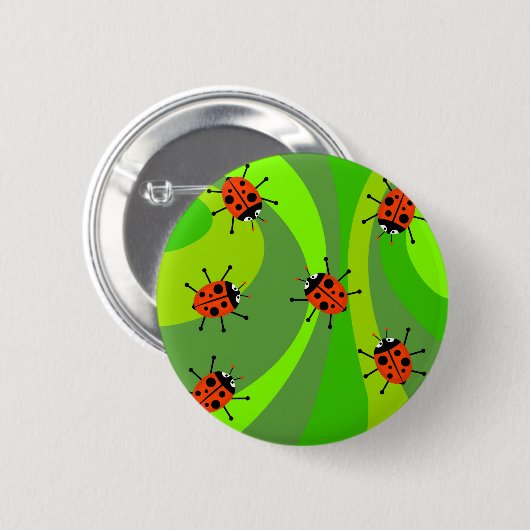Flippige Marienkäfer Button (Vorne & Hinten)