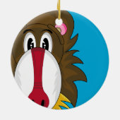 Flippige Pavian-Verzierung Keramik Ornament (Hinten)