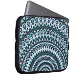 Flippige Pfau-Mandalamuster-Laptophülse Laptopschutzhülle (Vorne Rechts)