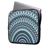 Flippige Pfau-Mandalamuster-Laptophülse Laptopschutzhülle (Vorderseite Links)