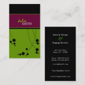 Flippige Punkt-Visitenkarten Visitenkarte (Vorne/Hinten)