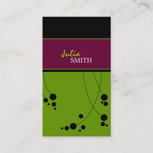 Flippige Punkt-Visitenkarten Visitenkarte (Vorderseite)