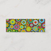 Flippige Punkte dunkelgrau Mini Visitenkarte (Rückseite)