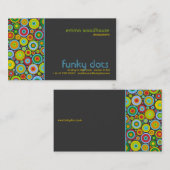 Flippige Punkte dunkelgrau Visitenkarte (Vorne/Hinten)