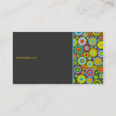 Flippige Punkte dunkelgrau Visitenkarte (Rückseite)
