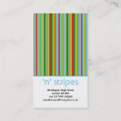 Flippige Punkte "N" Stripes Vertikale Visitenkarte (Rückseite)