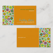 Flippige Punkte orange Visitenkarte (Vorne/Hinten)