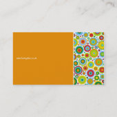Flippige Punkte orange Visitenkarte (Rückseite)