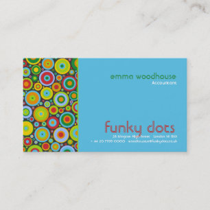 Flippige Punkte:: Türkis Visitenkarte