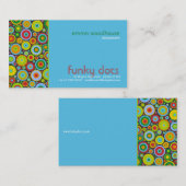 Flippige Punkte:: Türkis Visitenkarte (Vorne/Hinten)