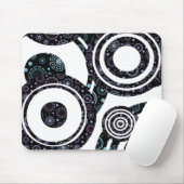 Flippige Retro Kreise Mousepad (Mit Mouse)