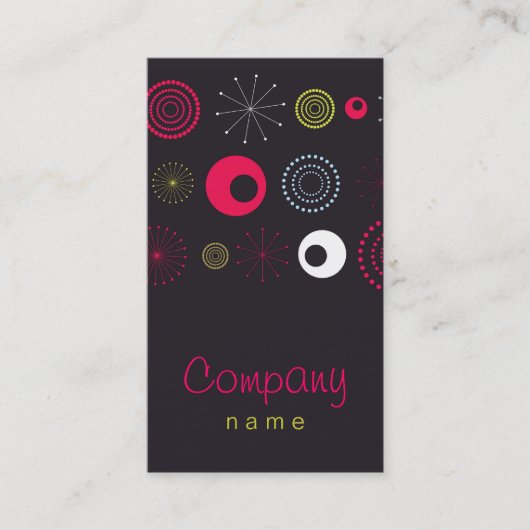 Flippige Retro Visitenkarte (Vorderseite)