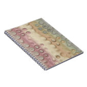 Flippige sahnige Pastellkreise und Streifen Notizblock (Rechte Seite)