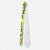 Flippige Schwarzweiss-Punkte auf Gelb Krawatte (Rückseite)