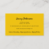 Flippige Sonnenblume-Visitenkarten Visitenkarte (Rückseite)