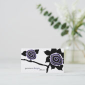 Flippige Sonnenblume-Visitenkarten Visitenkarte (Stehend Vorderseite)