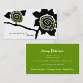 Flippige Sonnenblume-Visitenkarten Visitenkarte (Vorne/Hinten)