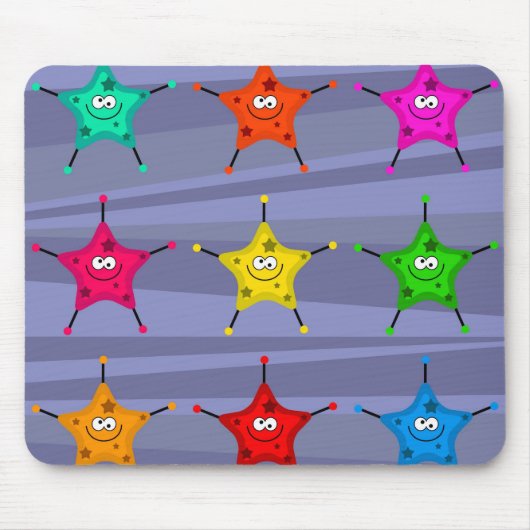 Flippige Sterne Mousepad (Vorne)