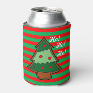 Flippige Streifen und Weihnachtsbaum Dosenkühler