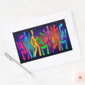 Flippige Tänzer Rechteckiger Aufkleber (Umschlag)