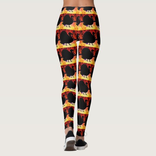 Flippige Truthähne Leggings (Rückseite)