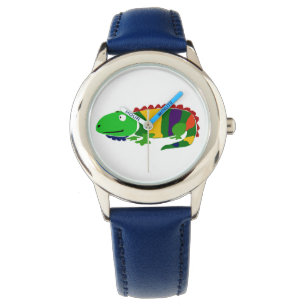 Flippige ursprüngliche Kunst-Leguan-Uhr Armbanduhr