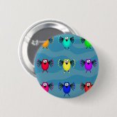Flippige Vögel Button (Vorne & Hinten)