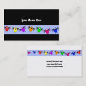 Flippige Vogel-Fahne, Ihr Name hier Visitenkarte (Vorne/Hinten)