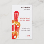 flippige Weinflaschen-Visitenkarteschablone Visitenkarte (Rückseite)