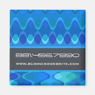 Flippige Wellen 04 * blauer Magnet des Türkis-