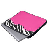 Flippige Zebra-Laptop-Hülse Laptopschutzhülle (Vorne Knopf)