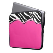 Flippige Zebra-Laptop-Hülse Laptopschutzhülle (Vorderseite Links)