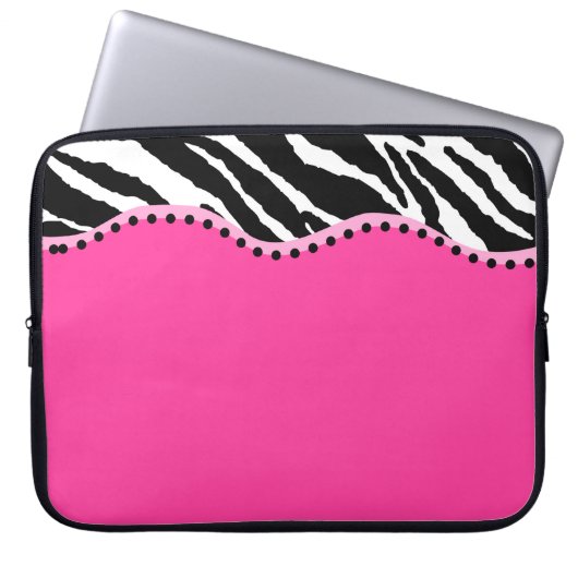 Flippige Zebra-Laptop-Hülse Laptopschutzhülle (Vorderseite)