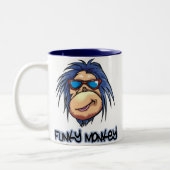 Flippiger Affe Zweifarbige Tasse (Links)